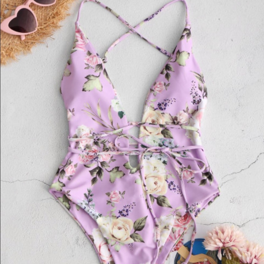 Zaful floral one piece